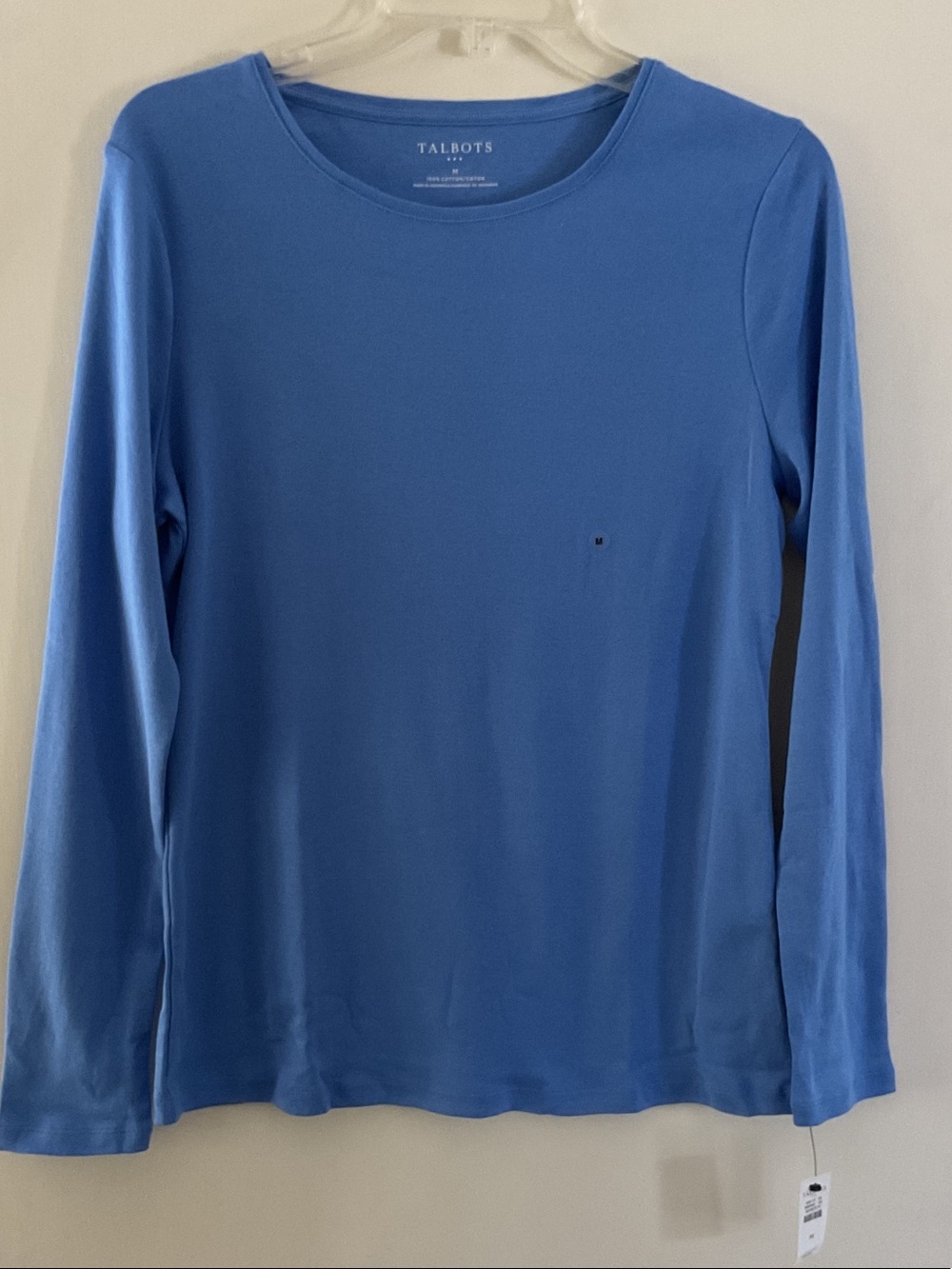 Talbots Light Blue Long-Sleeve Crewneck Top NWT